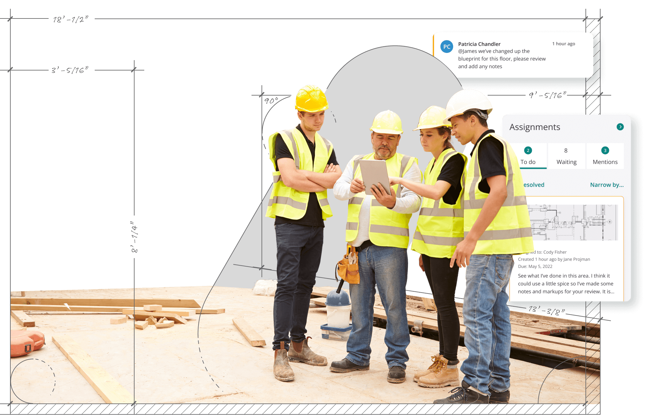 builders on-site using activedraft real-time collaboration software